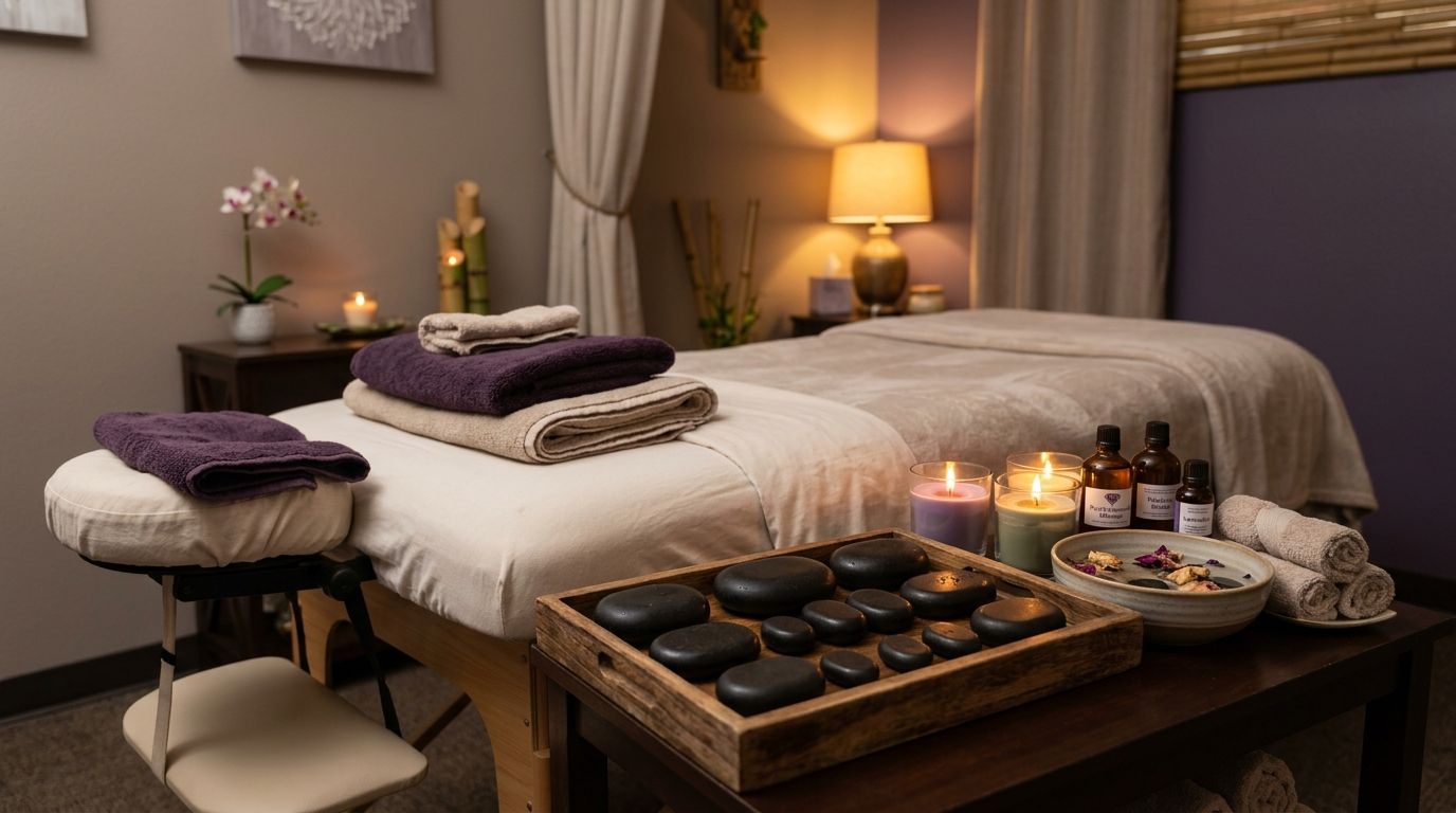 Illustration of purple diamond massage, massage spa in South El Monte, CA, photo 1 of 6